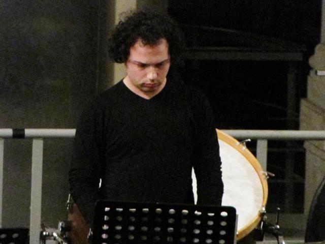 il percussionista Flavio Tanzi